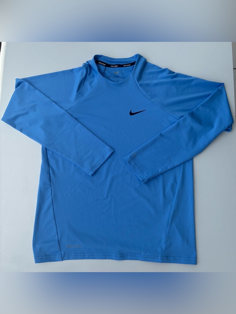 Nike Swim Blue Hydroguard Dri-FIT UV Long Sleeve Rash Guard Shirt Women’s Size M
